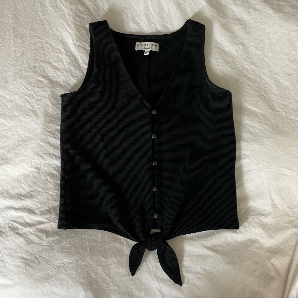 Madewell TeXTURE & THREAD Sleeveless Button-Down